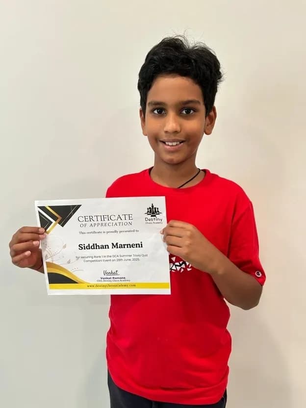 Siddhan Marneni achievement 1